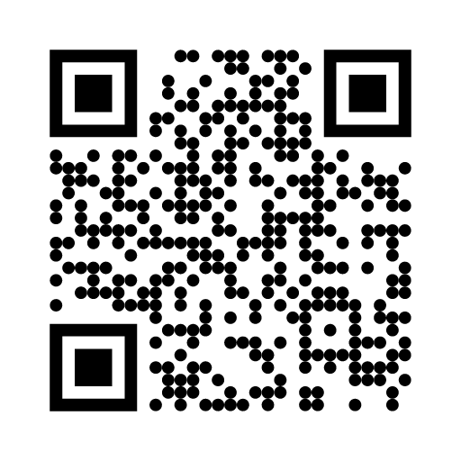 QR code with circular dot modules and square eyes