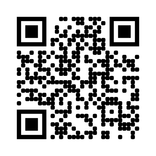 QR code with rounded modules and square eyes