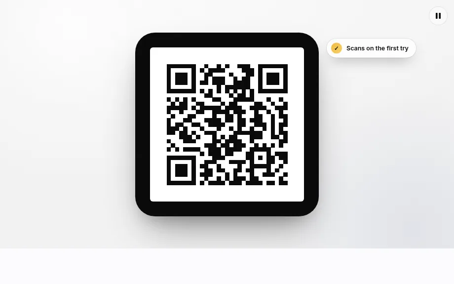 Creating a QR code: choose a type, type the link, style it